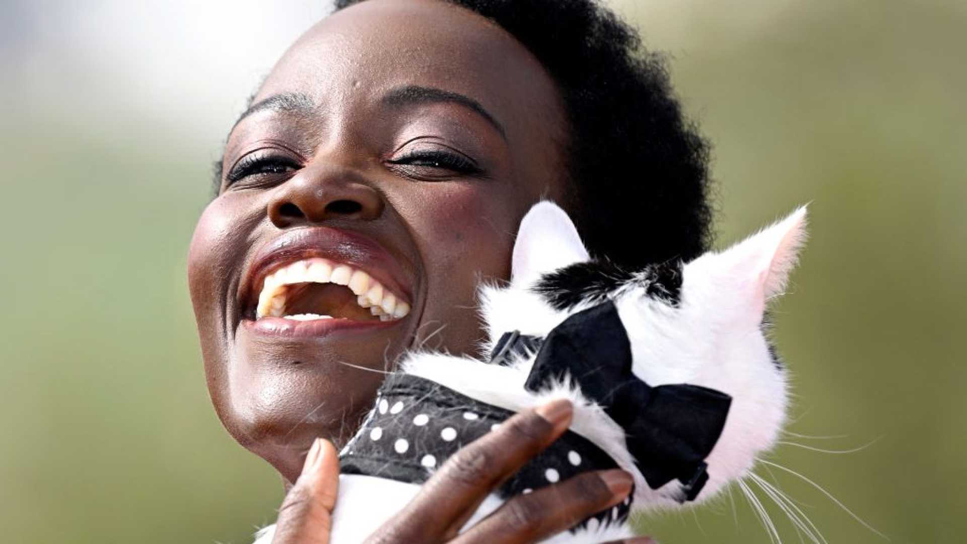 Lupita Nyong'o And Yoyo The Cat