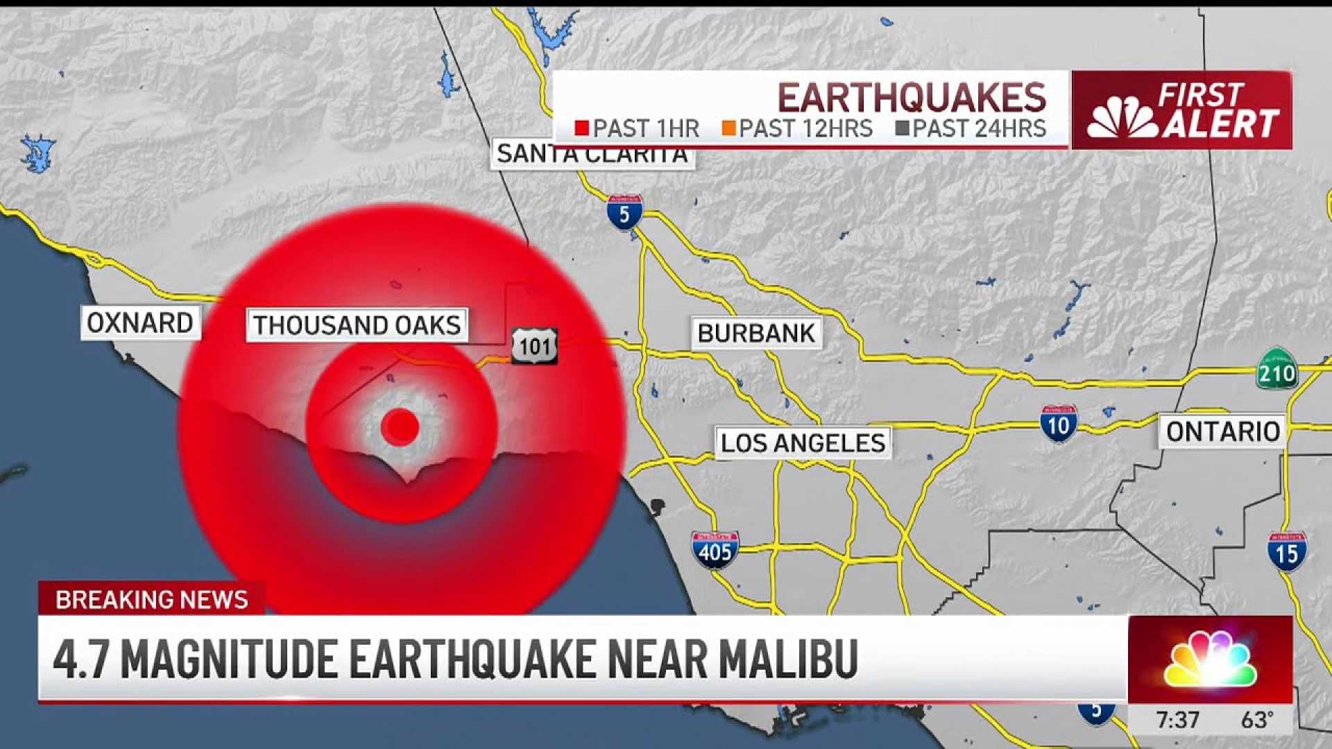 Magnitude 4.7 Earthquake Malibu California