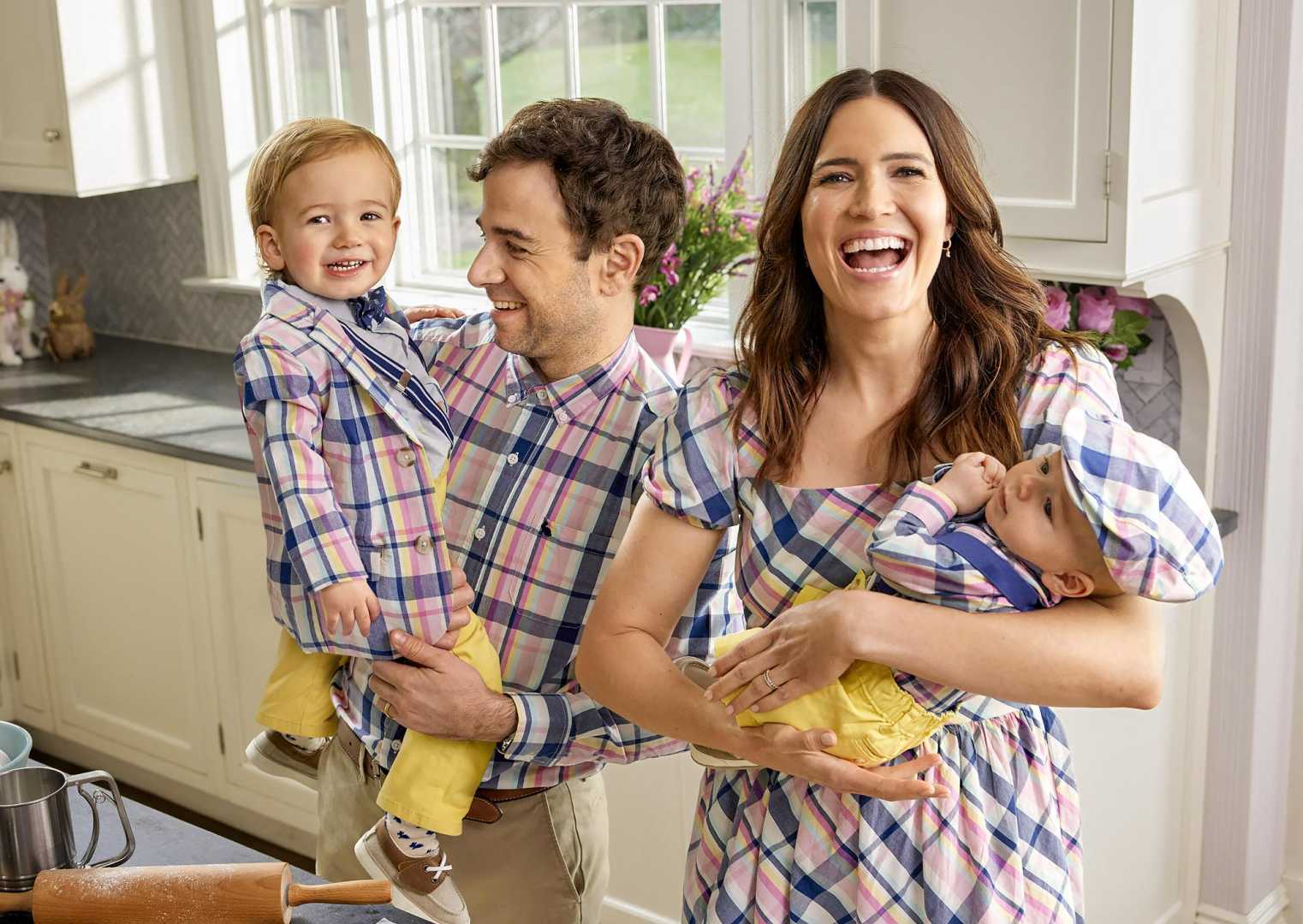 Mandy Moore With Her Children Gus, Ozzie, And Louise