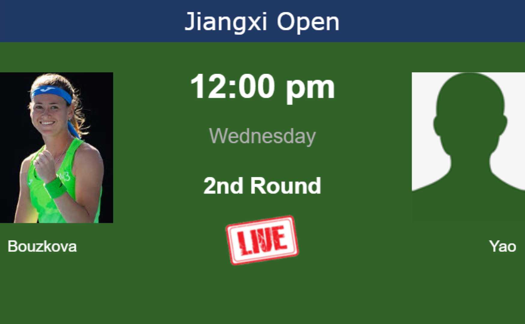 Marie Bouzkova Vs Xinxin Yao Jiangxi Open