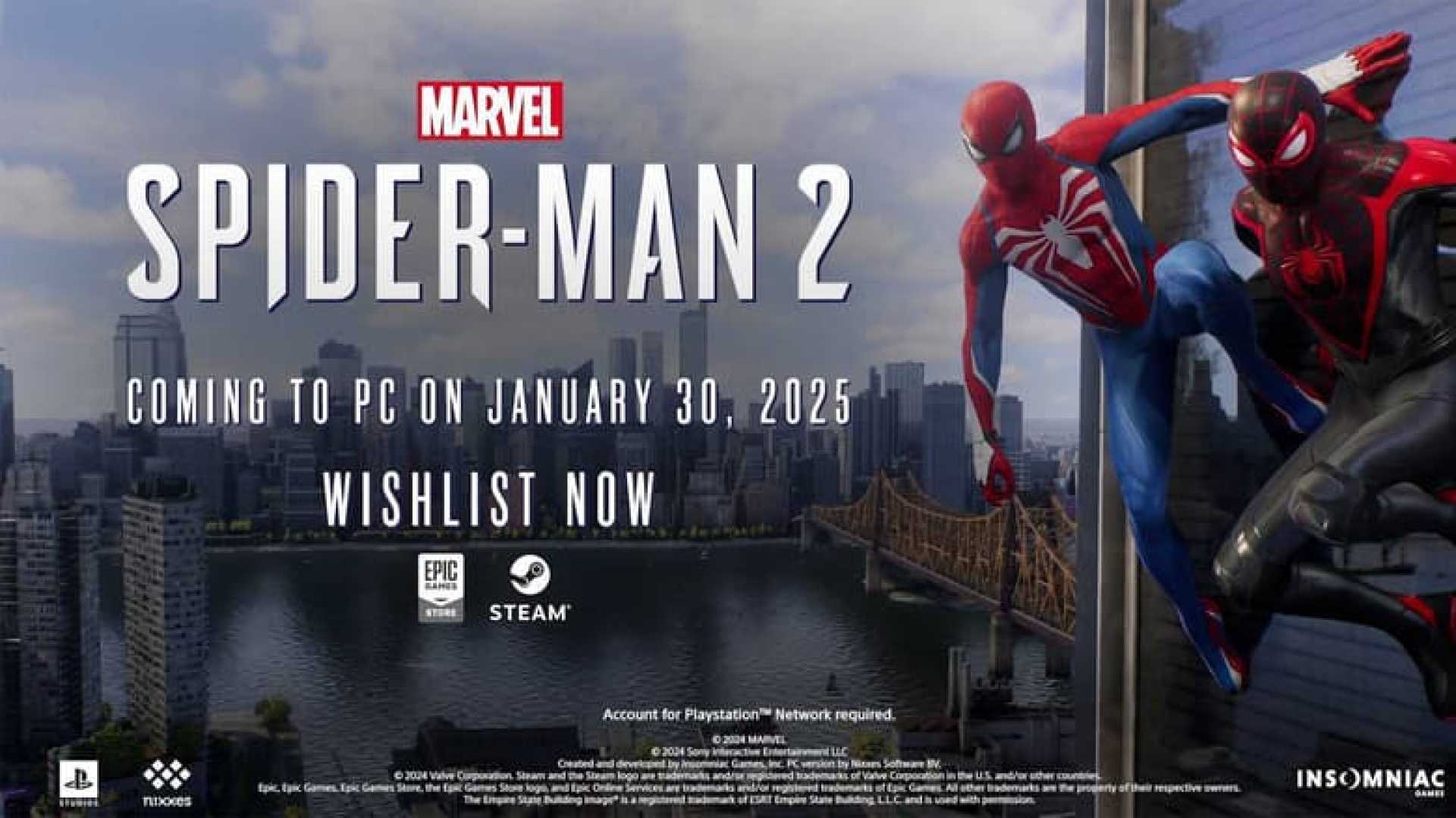 Marvel's Spider Man 2 Pc Release Announcement