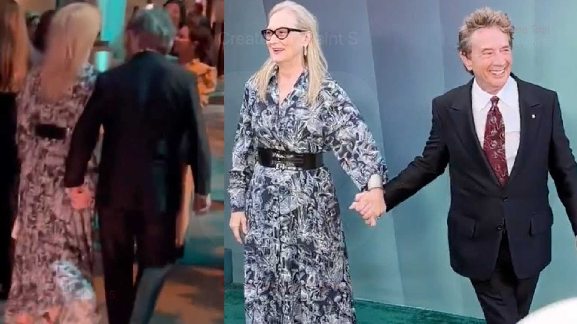 Meryl Streep And Martin Short Holding Hands At Only Murders In The Building Premiere