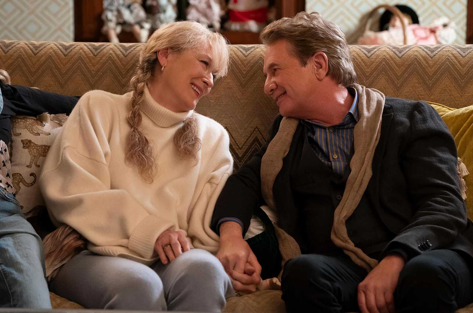 Meryl Streep And Martin Short On Set Of Only Murders In The Building