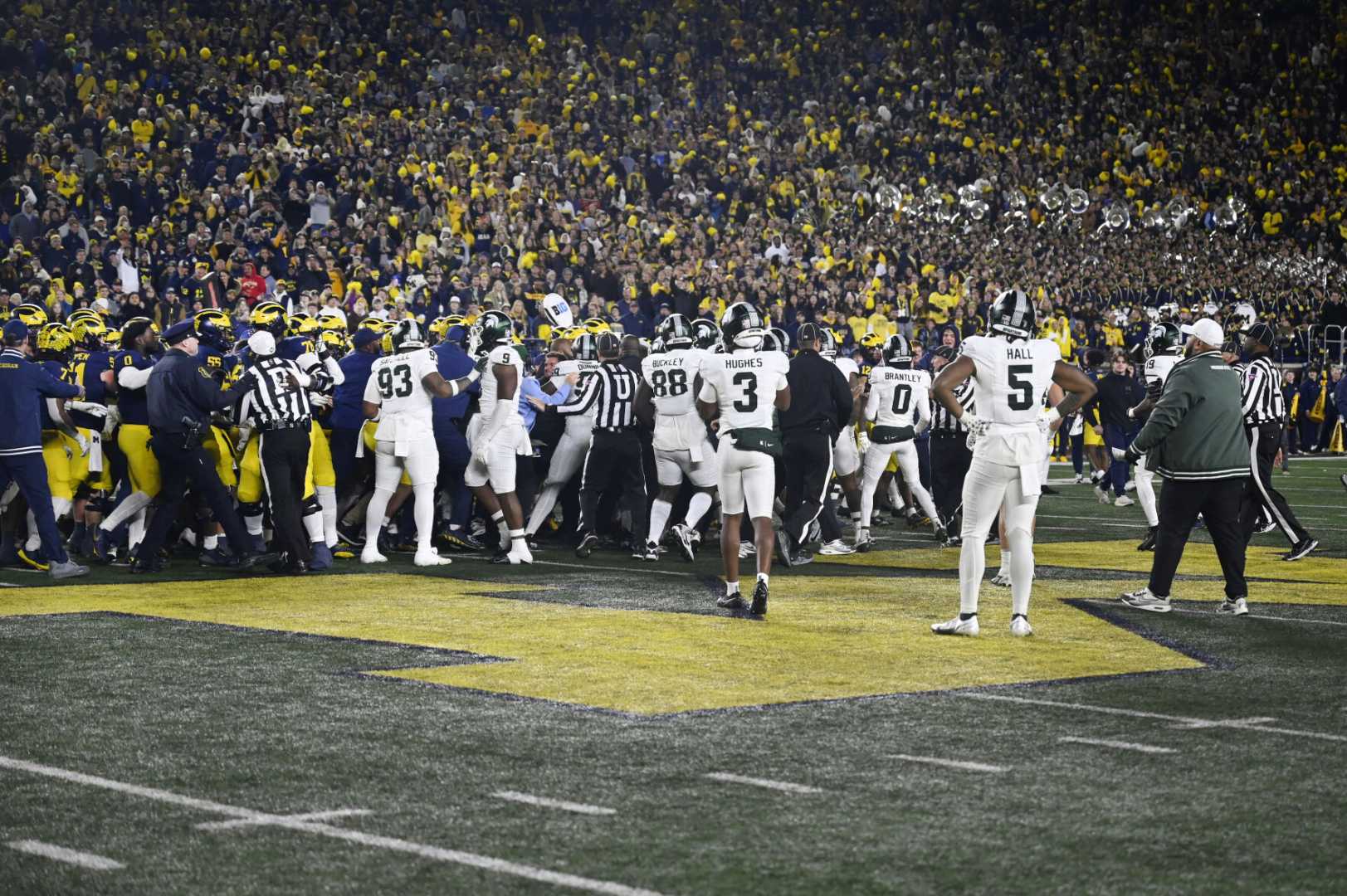 Michigan Vs Michigan State Football Postgame Skirmish