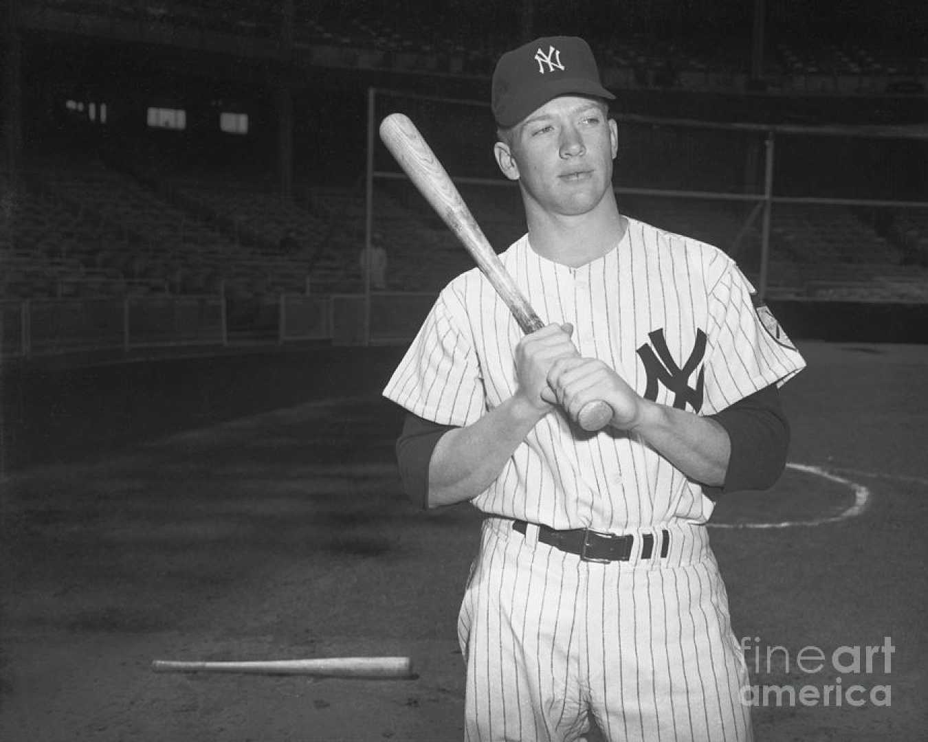 Mickey Mantle In Yankees Uniform