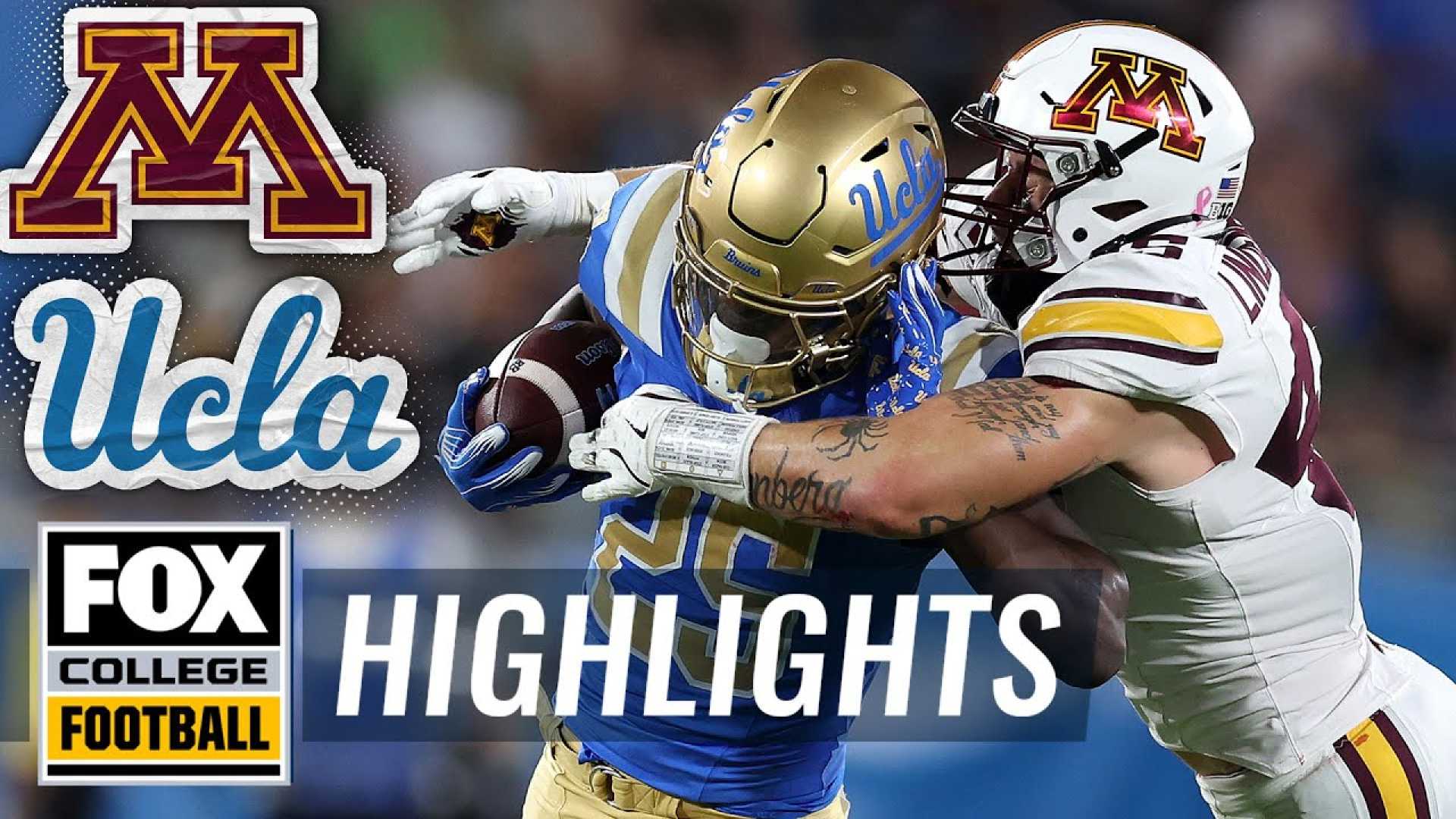 Minnesota Golden Gophers Vs Ucla Bruins Football Game Highlights