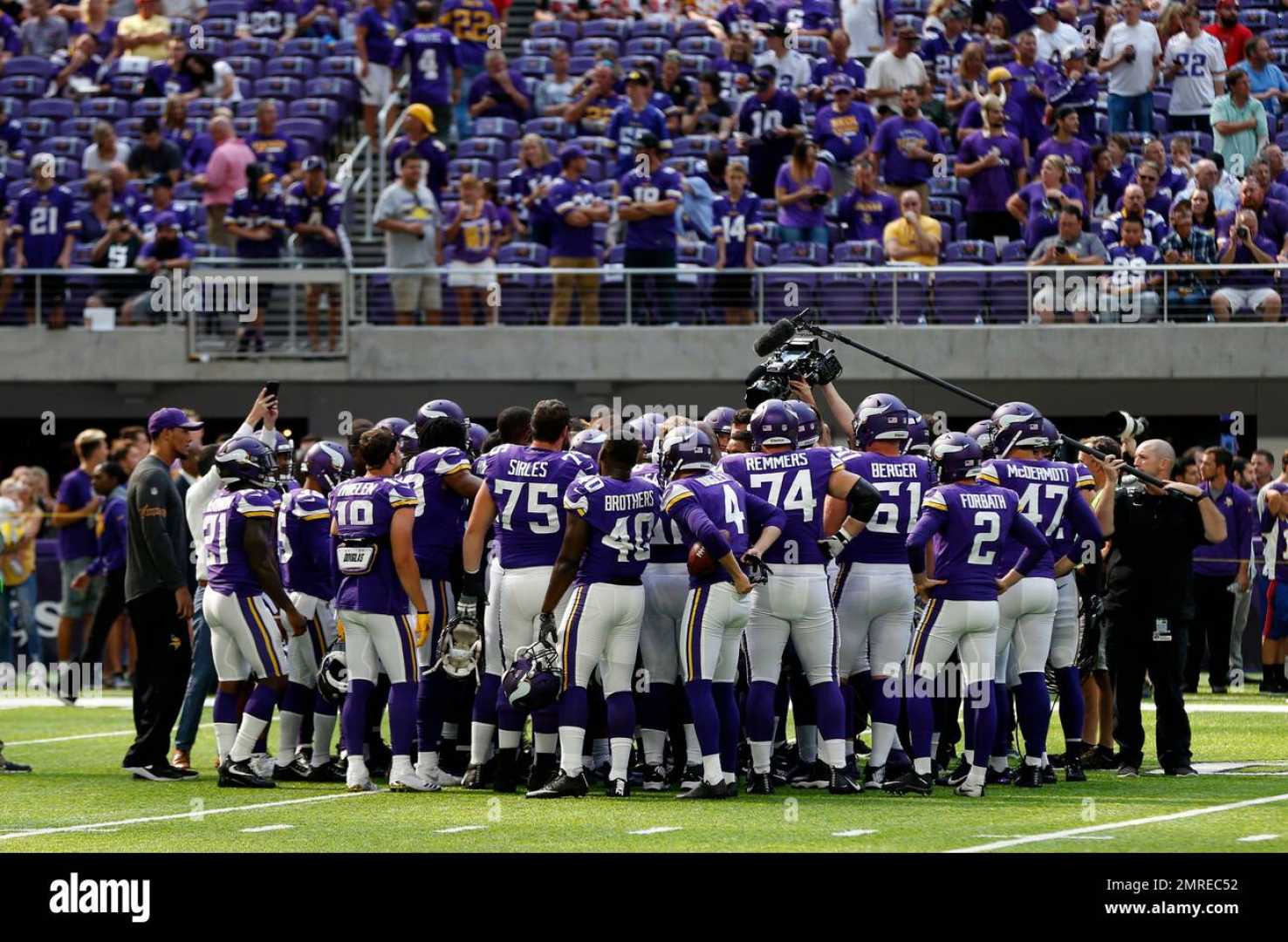 Minnesota Vikings Players On The Field