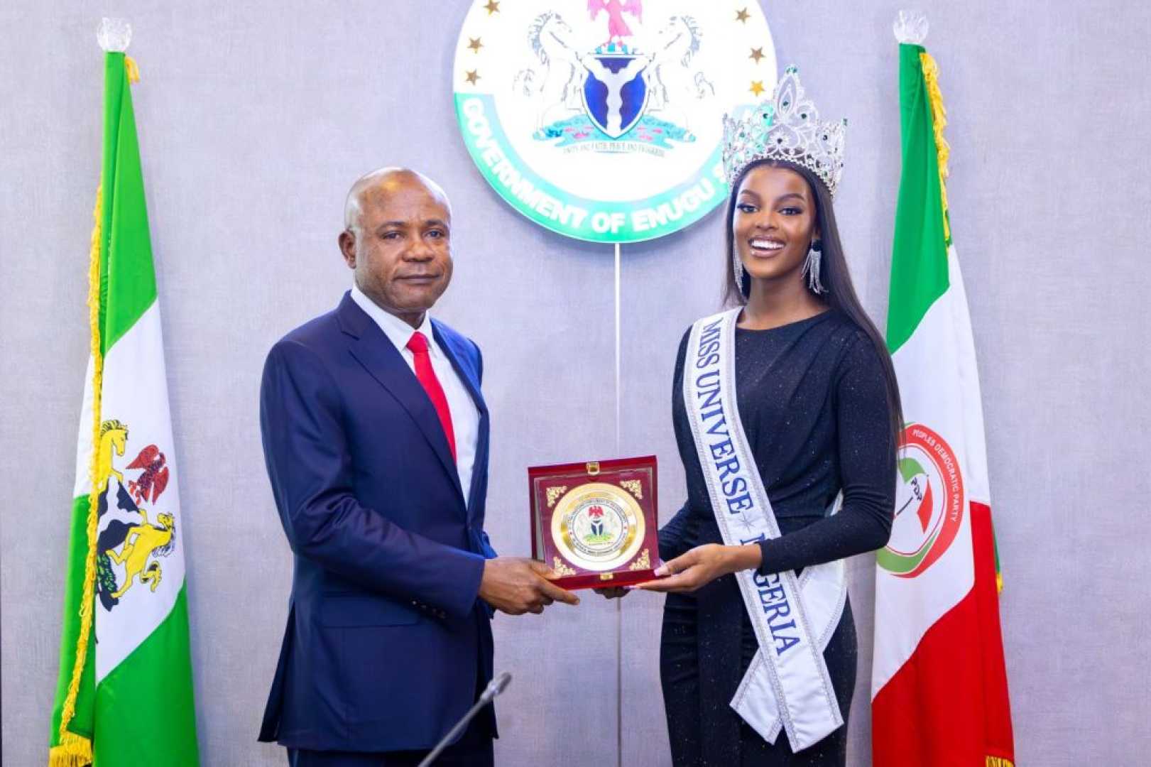 Miss Universe Nigeria Chidimma Onwe Adetsina Governor Peter Mbah