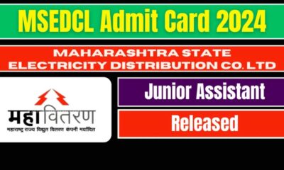 Msedcl Junior Assistant Exam 2024 Admit Card