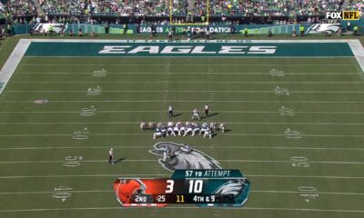 Myles Garrett Blocks Eagles Field Goal Attempt