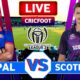 Nepal Vs Scotland Cricket Match Icc World Cup League Two