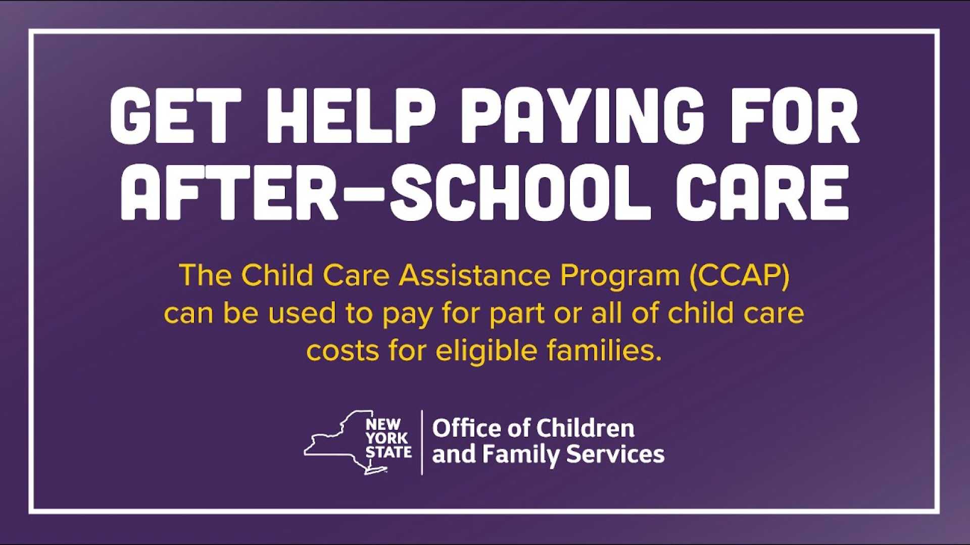 New York Child Care Assistance Programs