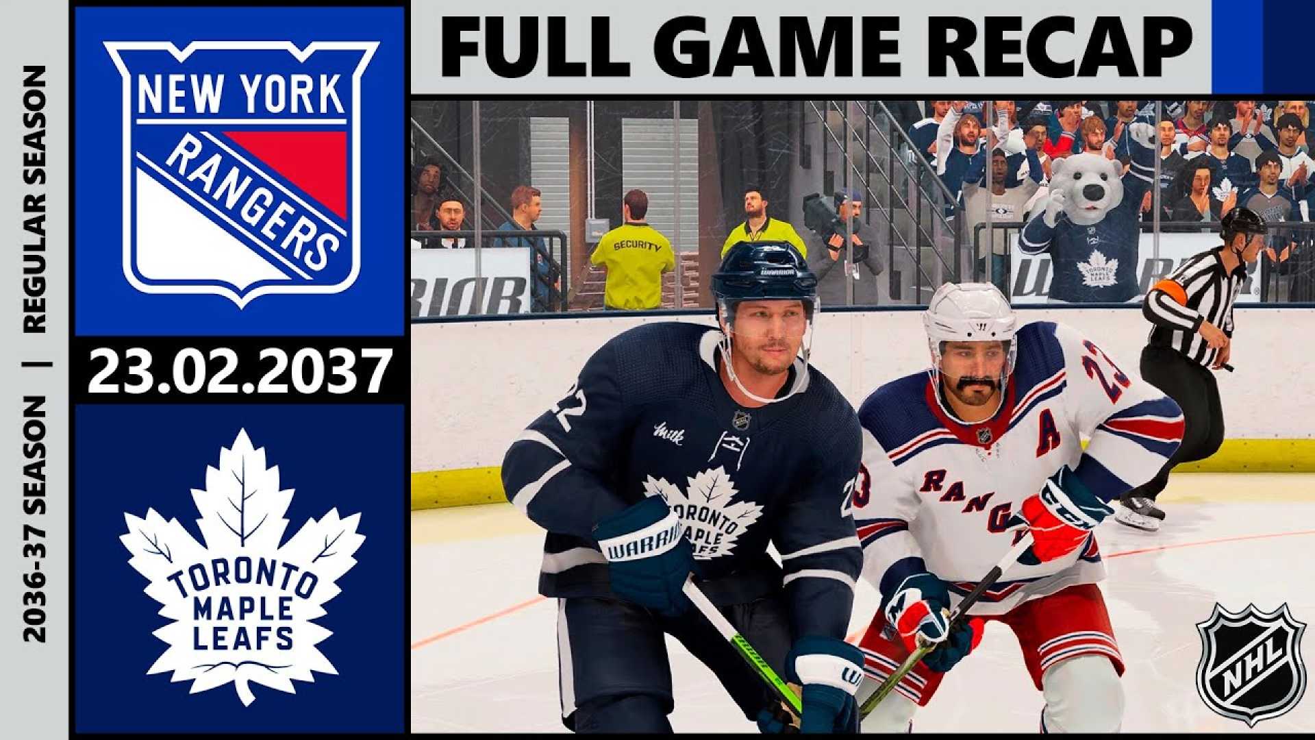 New York Rangers Vs Toronto Maple Leafs