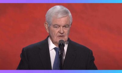 Newt Gingrich Speaking At A Political Event