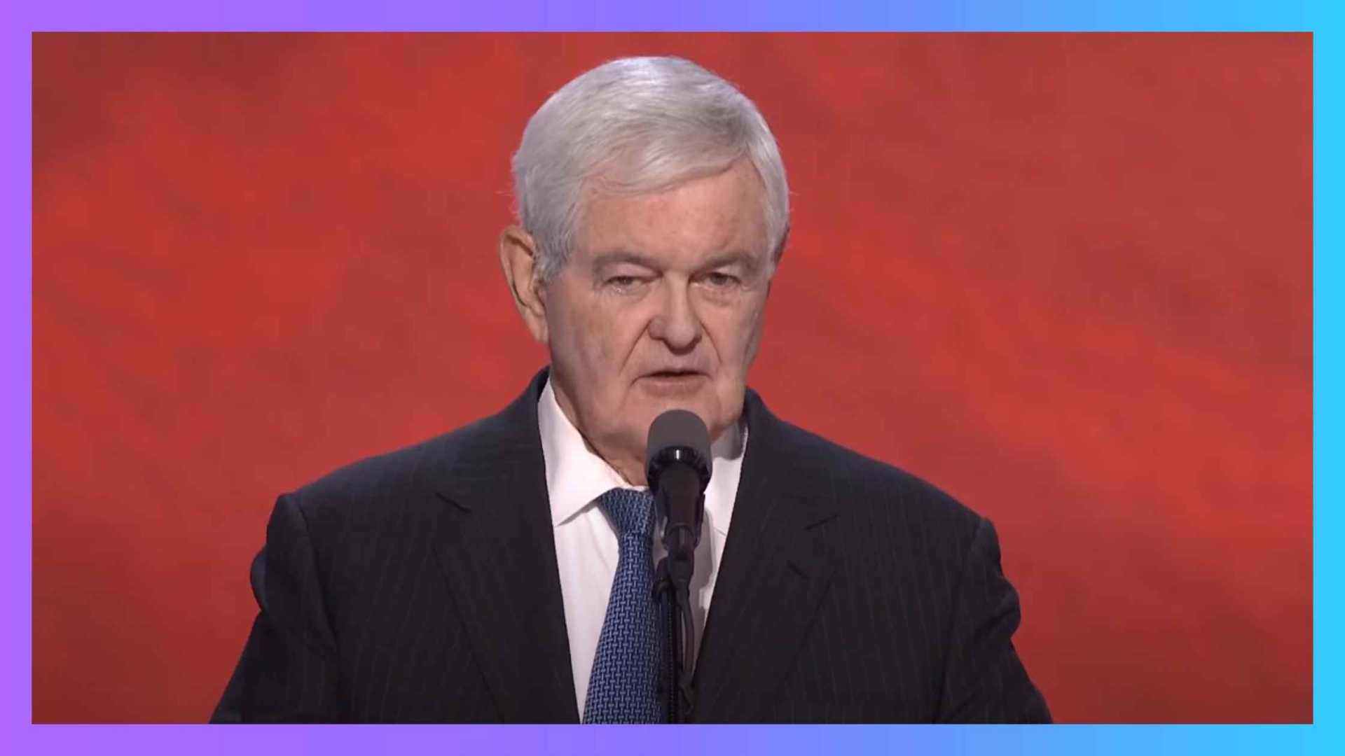 Newt Gingrich Speaking At A Political Event