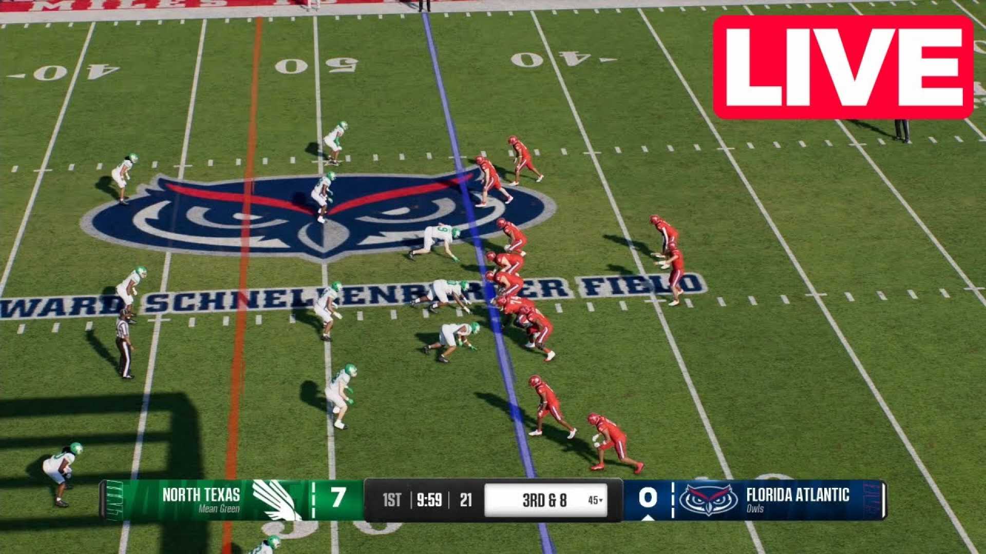 North Texas Mean Green Vs Florida Atlantic Owls Football Game