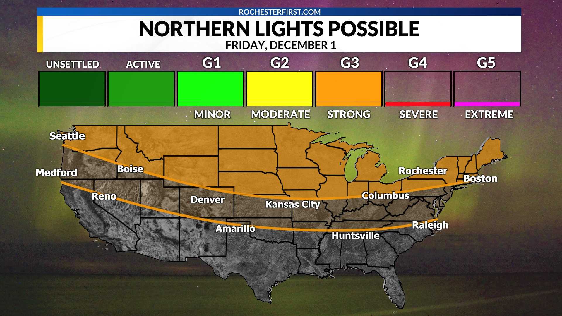 Northern Lights Forecast Map