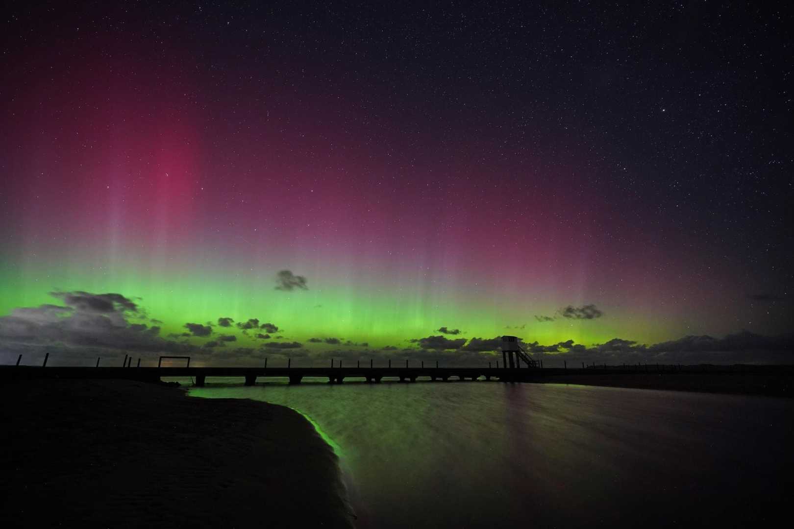 Northern Lights Over North America