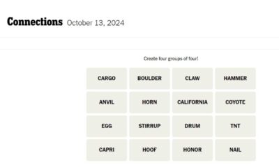 Nyt Connections Puzzle October 13