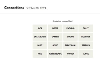 Nyt Connections Puzzle October 30 2024