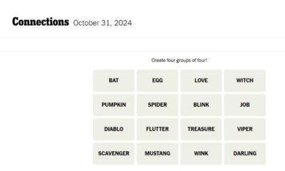 Nyt Connections Puzzle October 31 2024