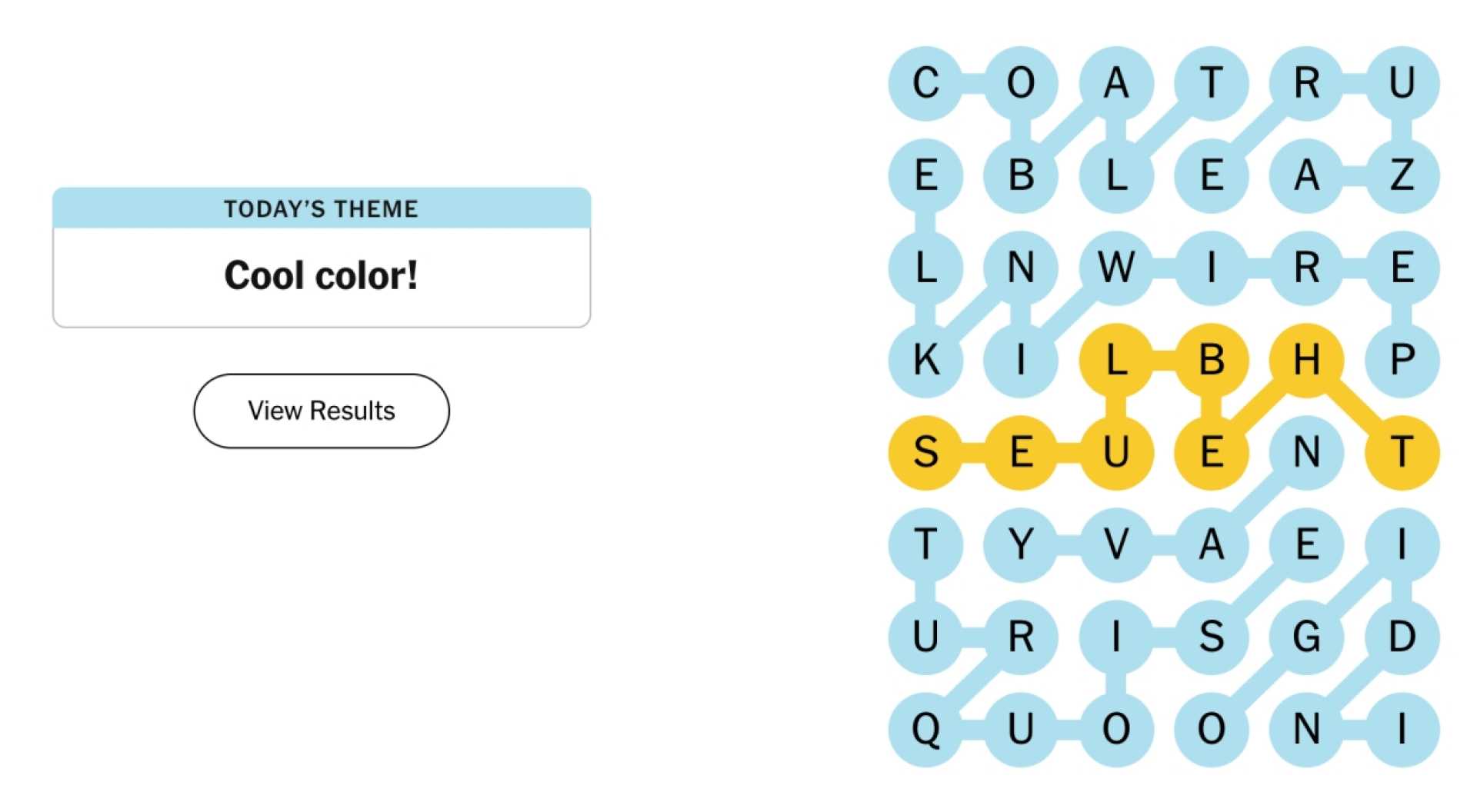 Nyt Strands Cool Color Theme Words