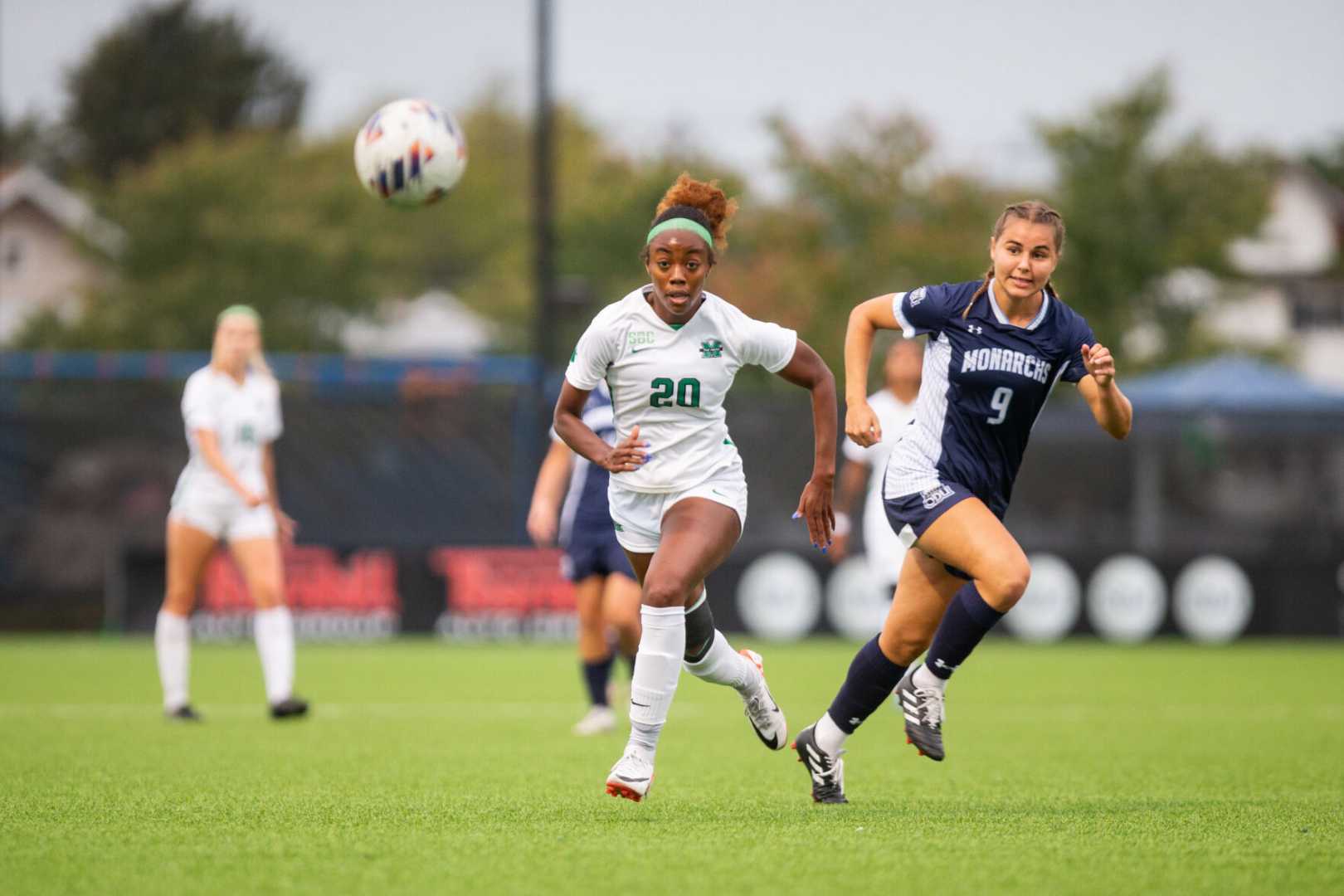 Old Dominion University Women's Soccer Team Playing Against Marshall