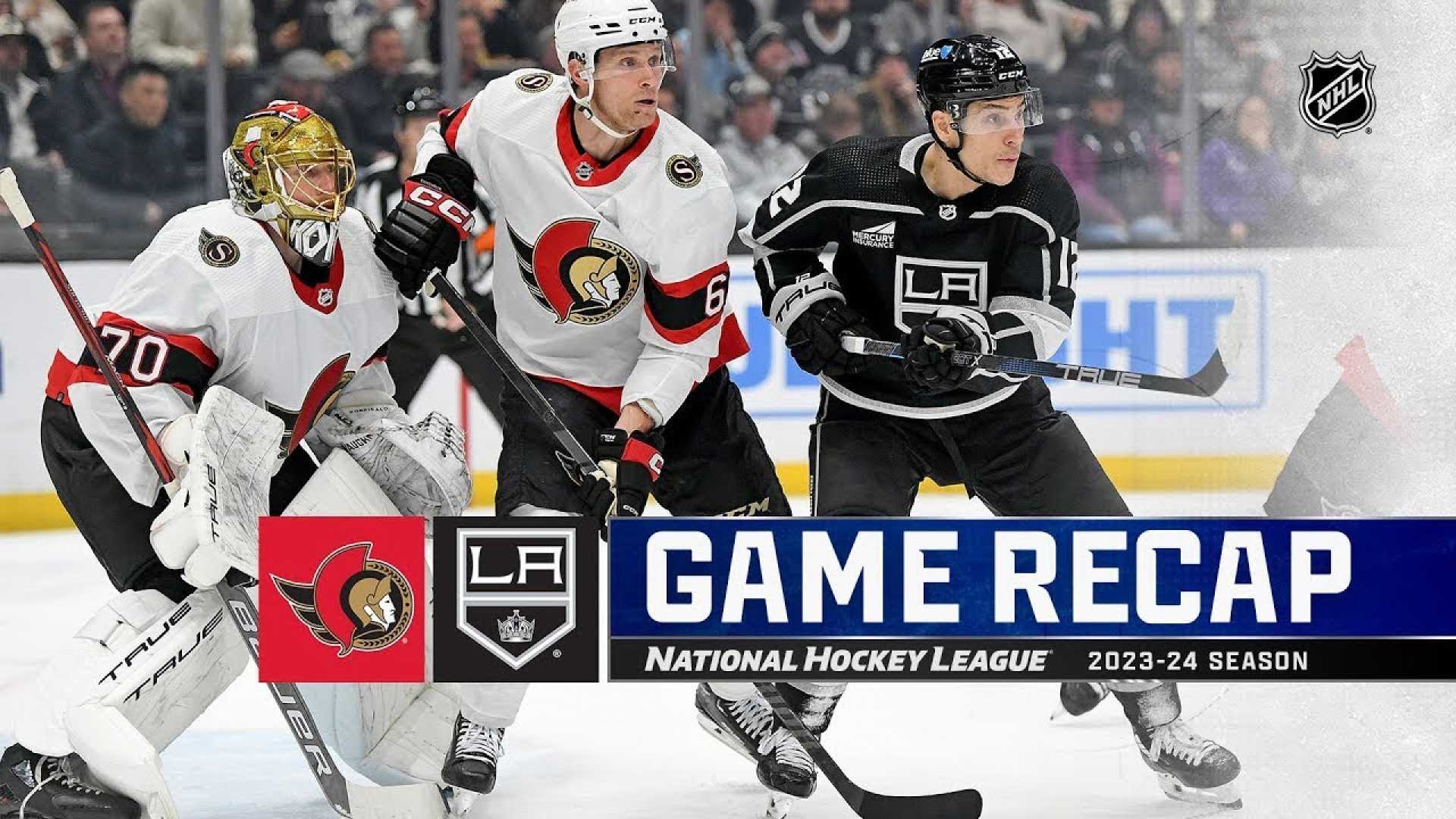 Ottawa Senators Vs Los Angeles Kings Hockey Game