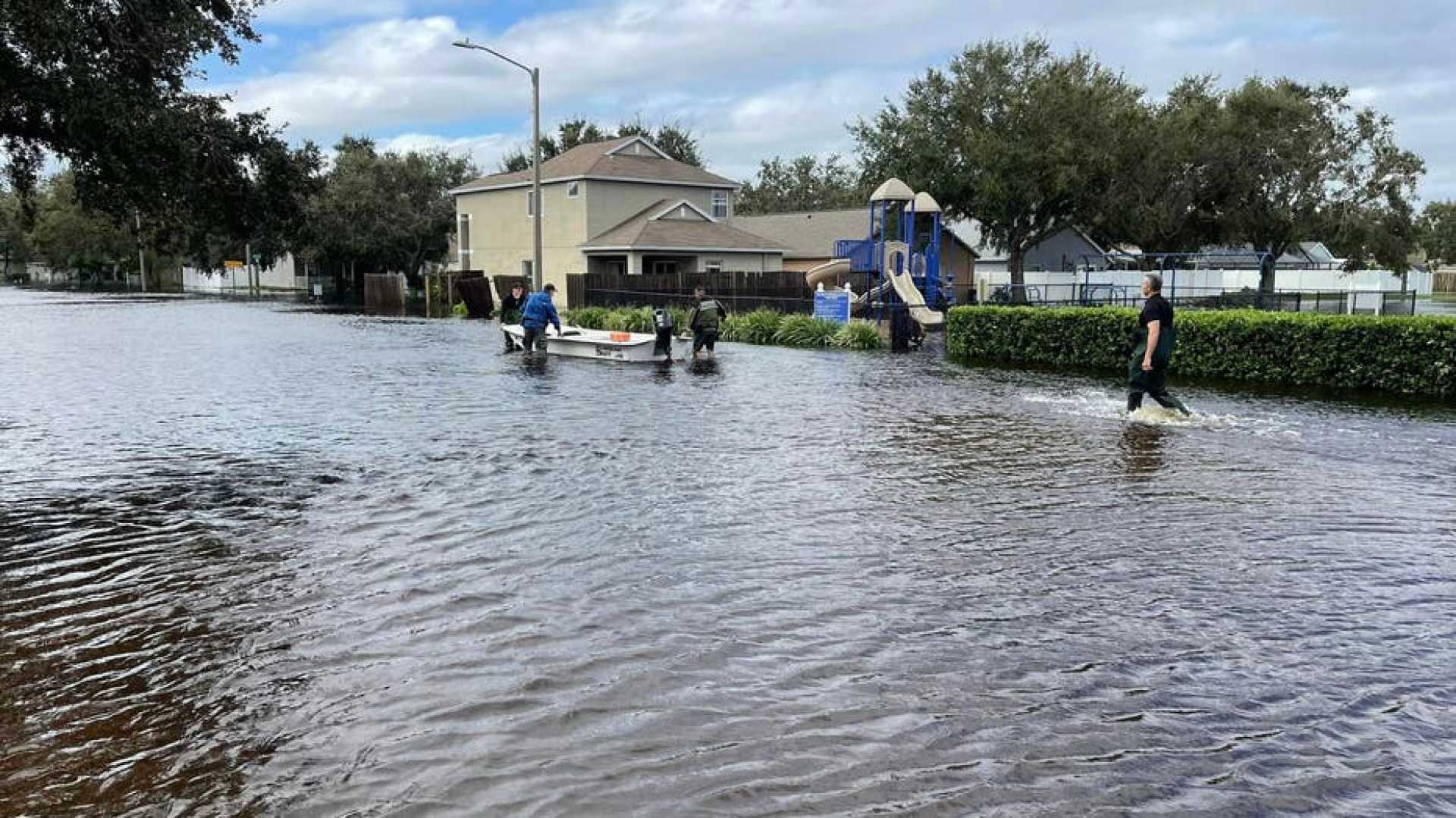 Pasco County Flood Rescue Operations Hurricane Milton