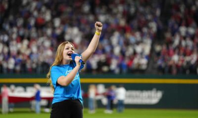 Pearle Peterson Singing National Anthem At World Series