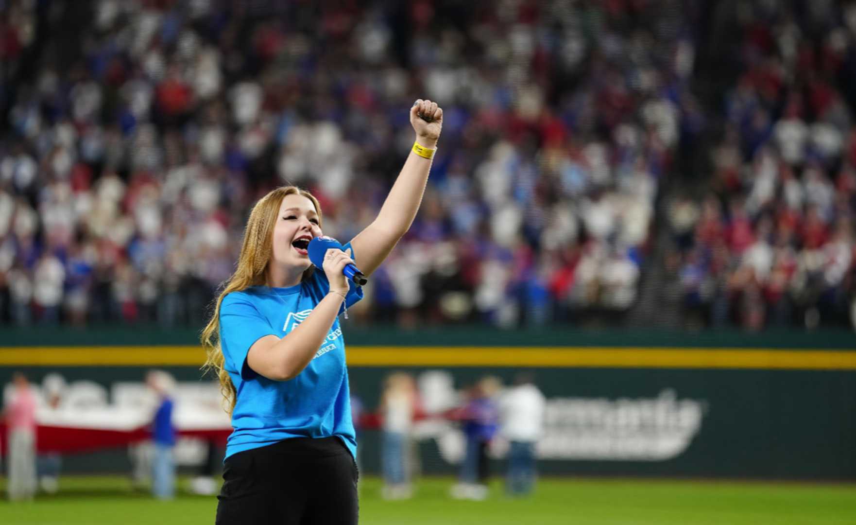 Pearle Peterson Singing National Anthem At World Series