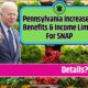 Pennsylvania Snap Benefits Increase