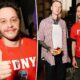 Pete Davidson Wearing Fdny T Shirt With Machine Gun Kelly