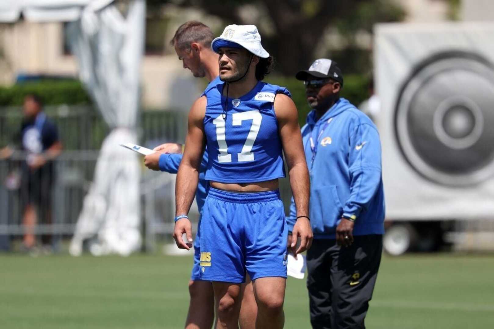 Puka Nacua Practicing With Los Angeles Rams