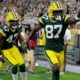 Romeo Doubs Touchdown Celebration Green Bay Packers