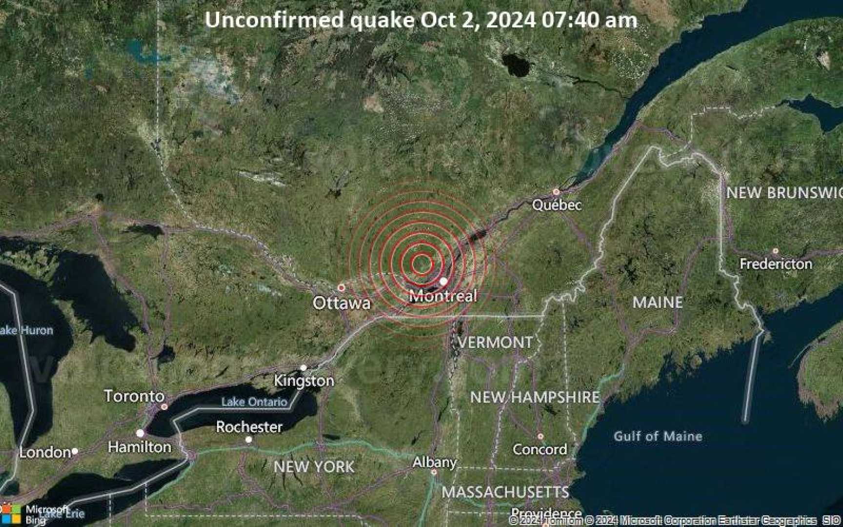 Saint Jérôme Quebec Earthquake