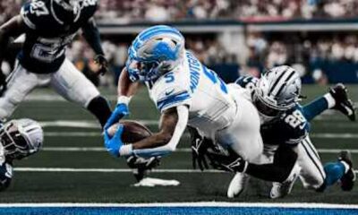 Sam Laporta Touchdown Catch From David Montgomery