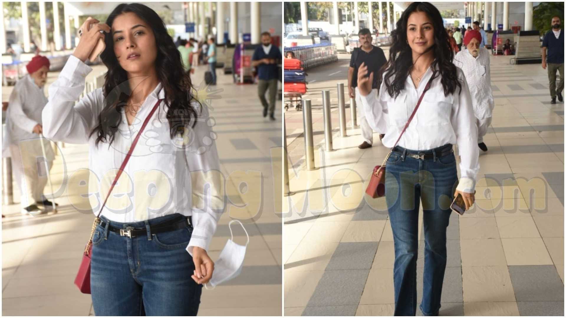 Shehnaaz Gill Desi Airport Look