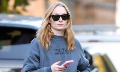 Sophie Turner Wearing Taylor Swift Eras Tour Sweatshirt In London