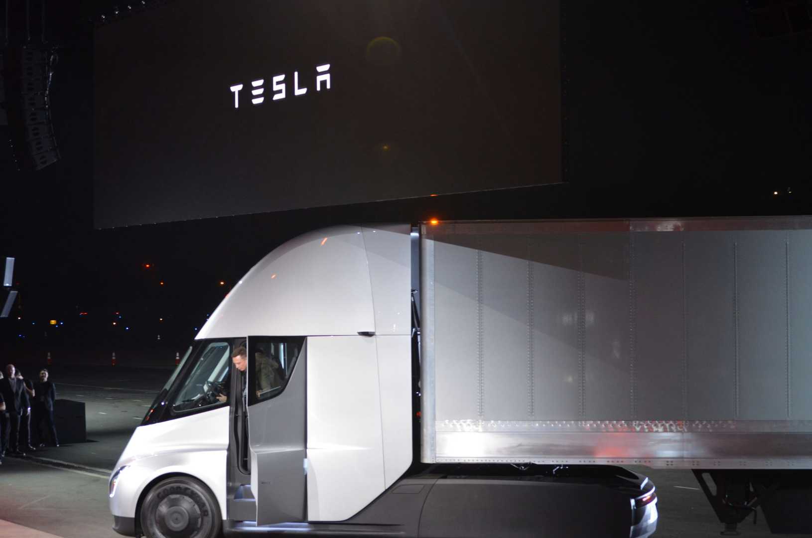 Tesla Car On Highway