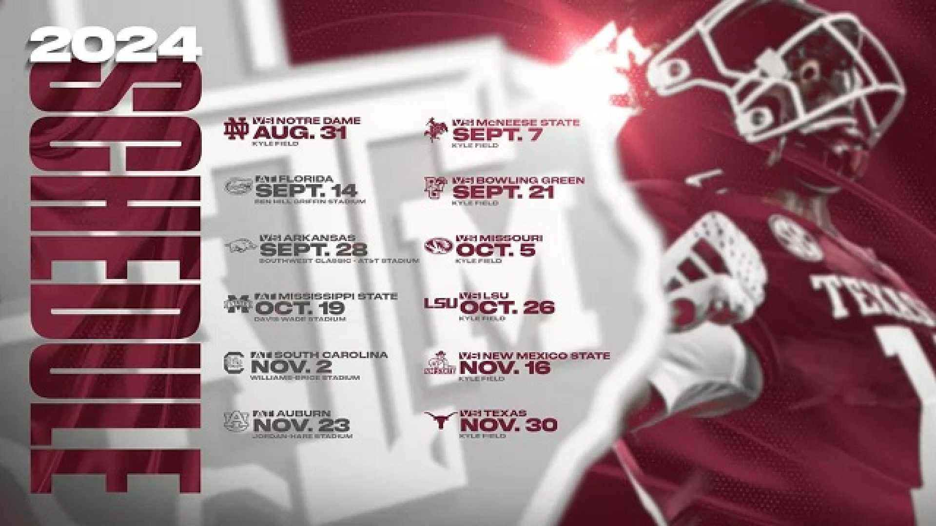 Texas A&m Football Schedule 2024