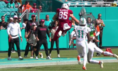 Trey Mcbride Hurdle Against Miami Dolphins