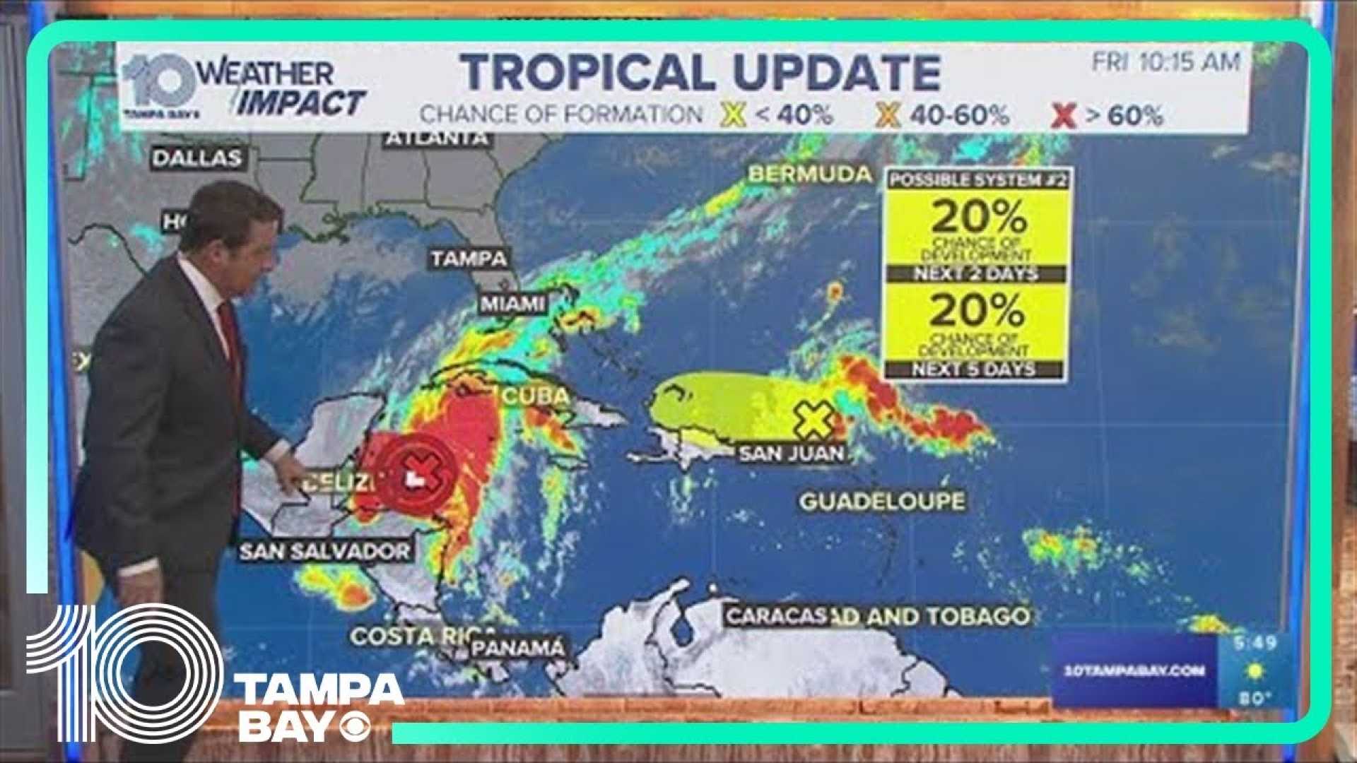 Tropical Depression Formation In Caribbean Sea