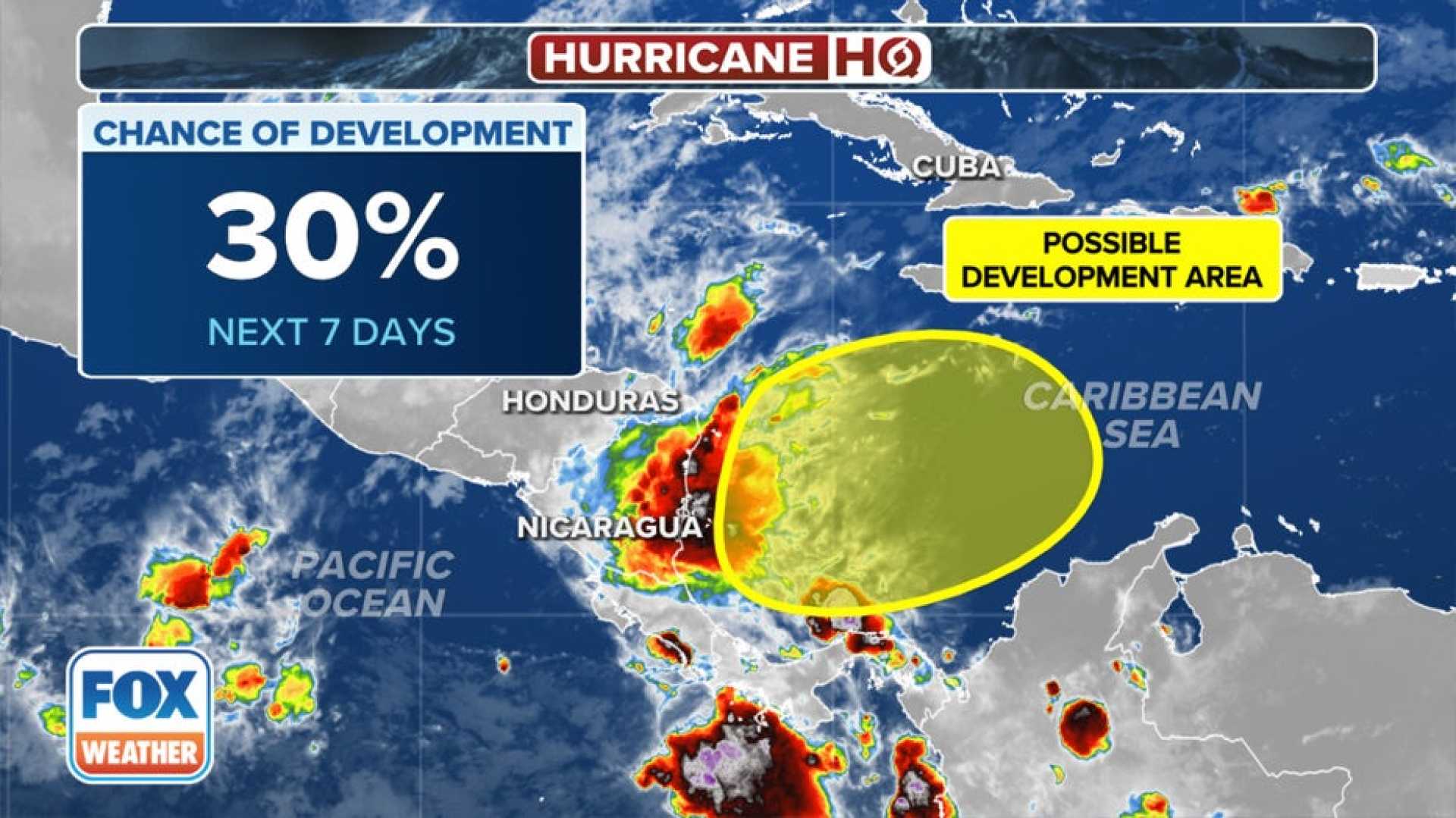 Tropical Storm Development In Caribbean Sea