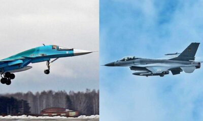 Ukrainian F 16 And Russian Su 34 Fighter Jets