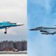 Ukrainian F 16 And Russian Su 34 Fighter Jets