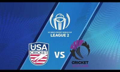 United States Vs Scotland Cricket Match Icc Men's Cricket World Cup League 2