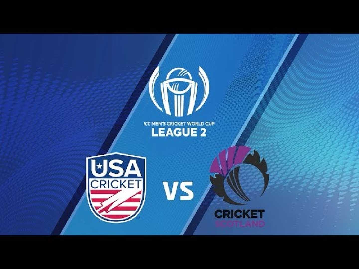 United States Vs Scotland Cricket Match Icc Men's Cricket World Cup League 2