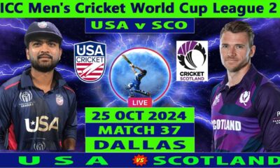 United States Vs Scotland Cricket Match Icc World Cup League 2