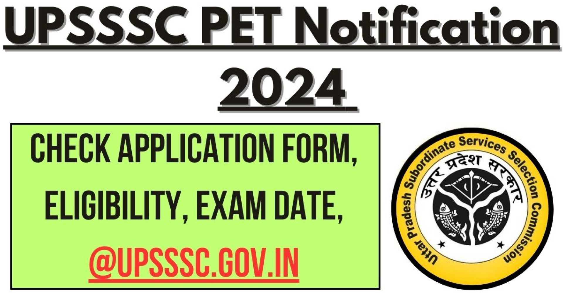 Upsssc Pet 2024 Examination